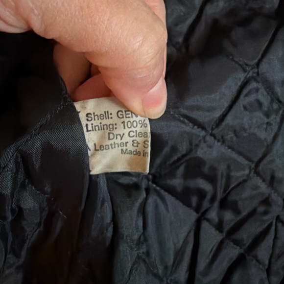 Genuine leather made in England tassel perfecto jacket - Picture 7 of 7